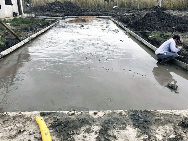Obras en la Estación de Bombeo en el Barrio Pro.Cre.Ar